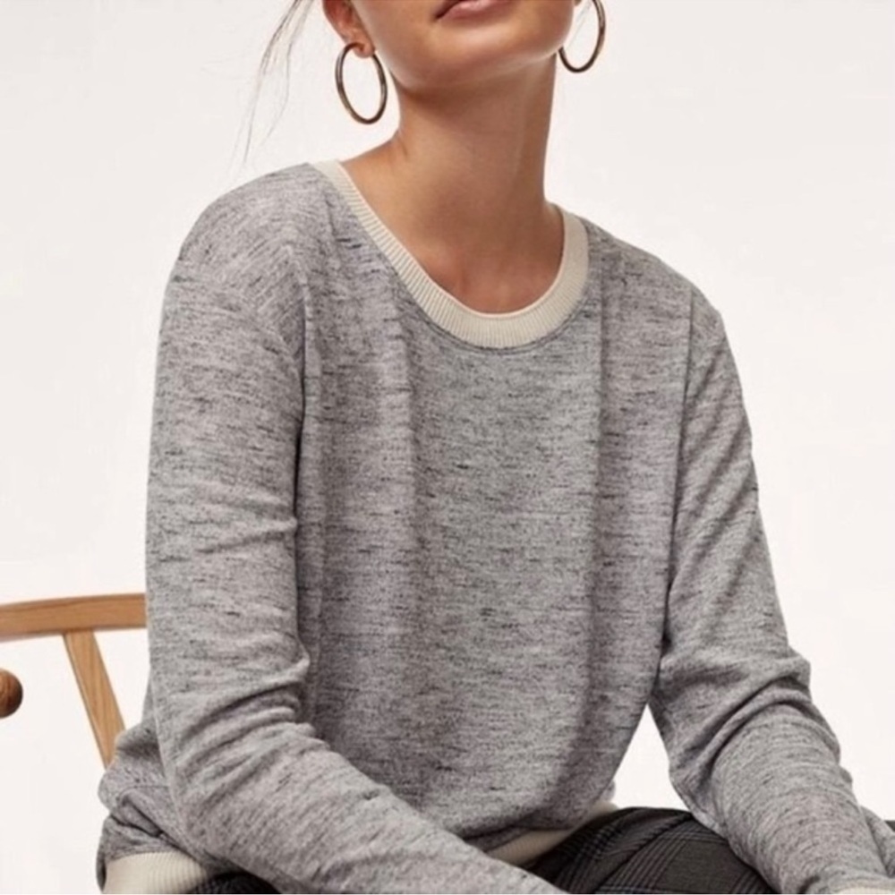 Wilfred Berri crew neck sweater in heather gray sz small